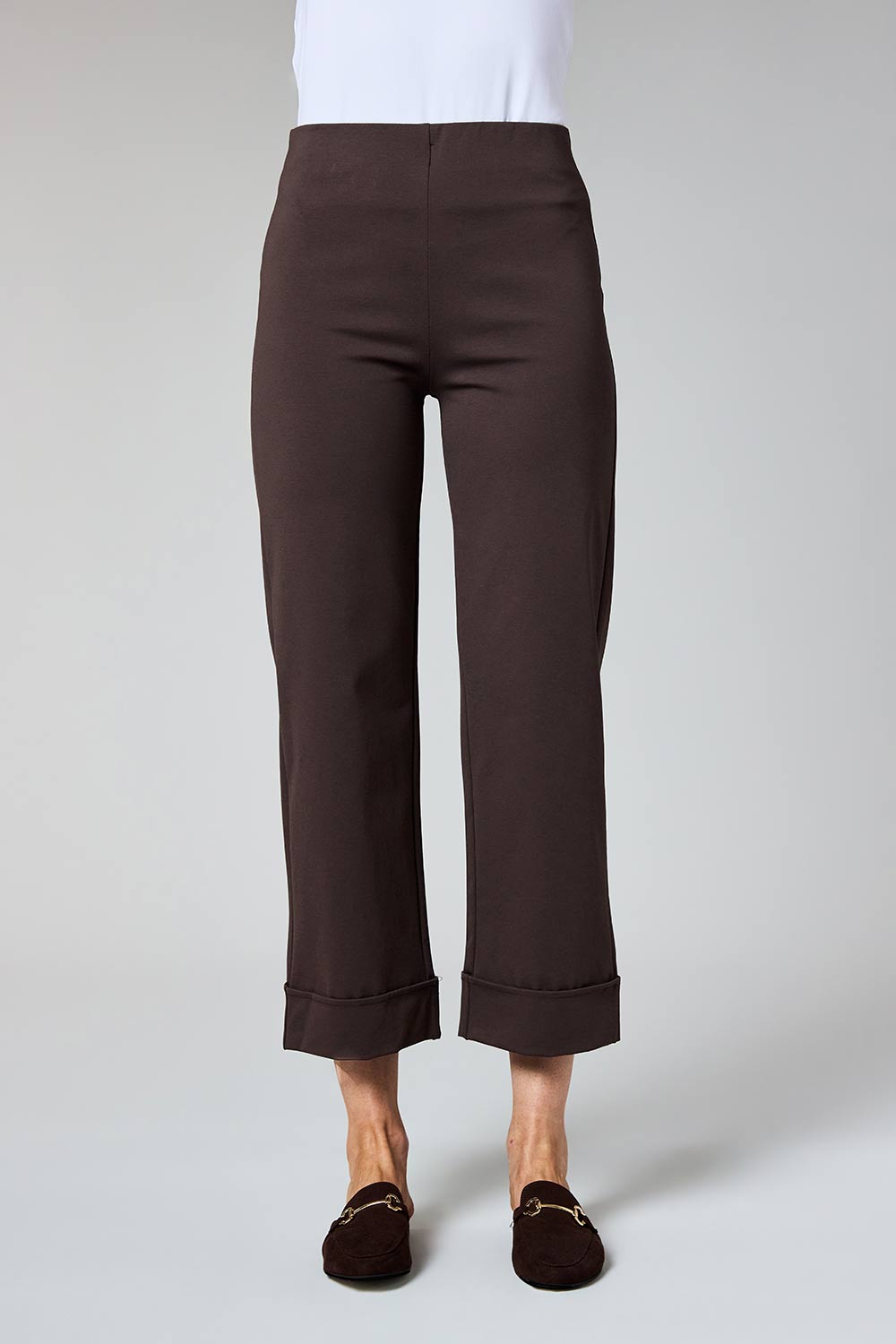 Cropped Turn-Up Trousers